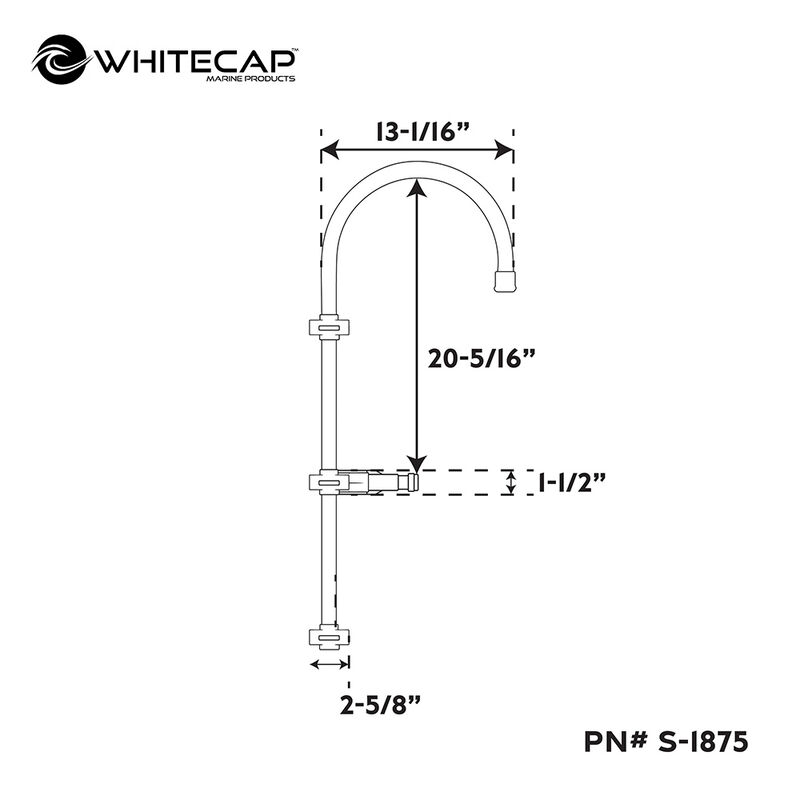 Whitecap Aluminum 3-Step Gunwale Ladder with 11" Hooks image number 6