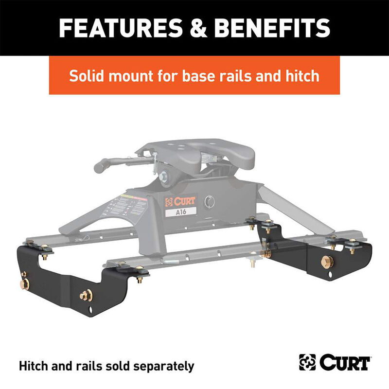 CURT 16418 Custom 5th Wheel Brackets, Select Silverado, Sierra 1500, 2500, 3500, HD image number 3