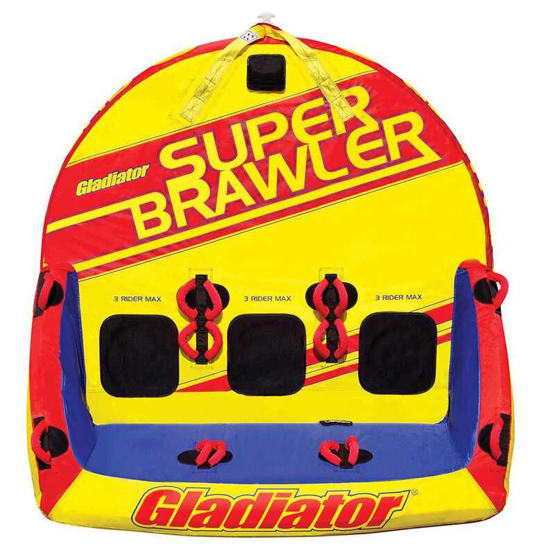 Gladiator Super Brawler 3-Person Towable Tube With Lightning Valve image number 5