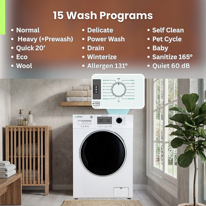 Equator Compact Stackable EW 822 Washer + ED 866 Dryer image number 8