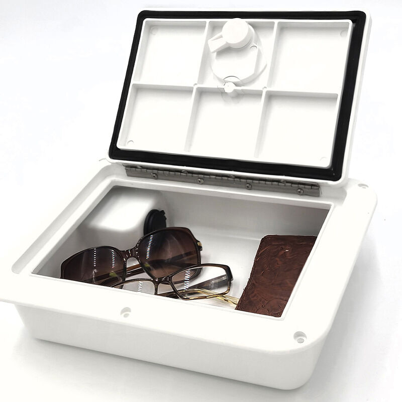 DPI Marine 9" x 12" Glove Box w/Dual USB Charging Station, Polar White image number 4