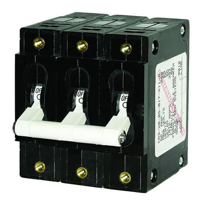 Blue Sea AC Circuit Breaker C-Series Toggle Switch, Triple Pole, 100A