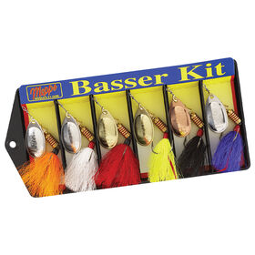 Mepps Basser Kit, Dressed #3 Aglia Assortment