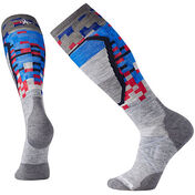 SmartWool Women’s PhD Ski Medium Pattern Socks, Light Gray