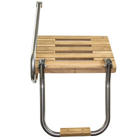 Whitecap Teak Swim Platform, One-Step Ladder, for Boats with Outboard Motors