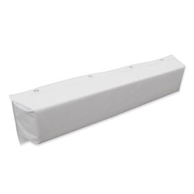 Hull-Saver Vinyl Covered Dock Bumper White 36"L x 8"T x 6"D