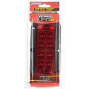 LED Sealed Tail Light; 6&quot; oval, surface mount with flange, Red