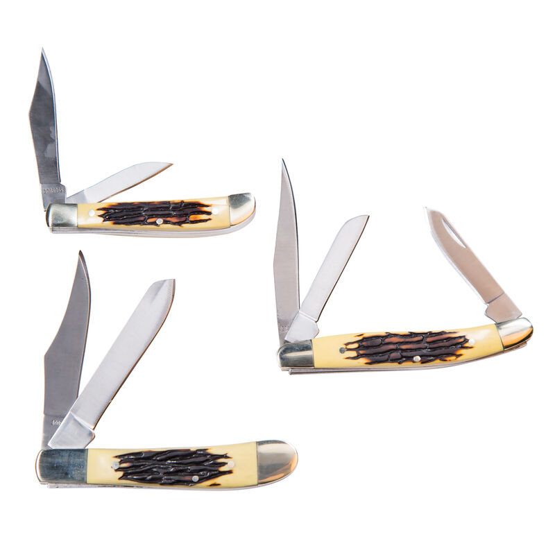 Uncle Henry 2018 Limited Edition Staglon Handle 3-Piece Folding Knife Set image number 4