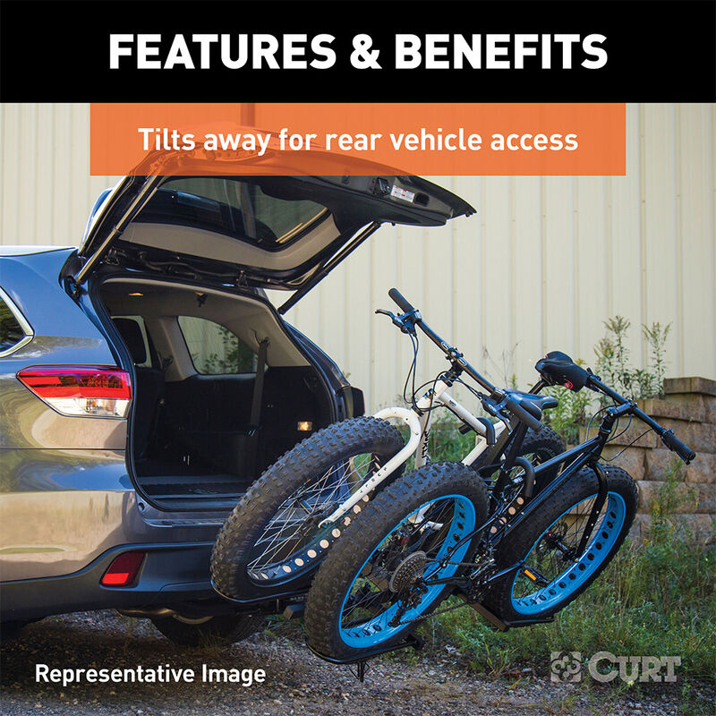 CURT 18087 Premium Tray Style Hitch Mounted 4 Bike Rack&mdash;2in Shank image number 8