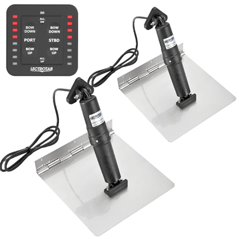 Lectrotab SS 12x12 Trim Tab Kit 12V No Control Switch