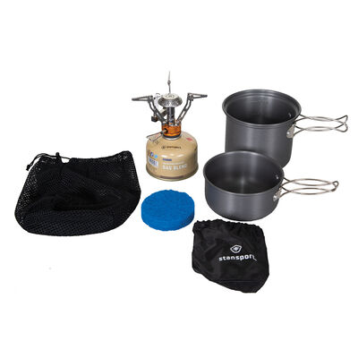 Stansport Backpack Stove with Fuel and Cook Set