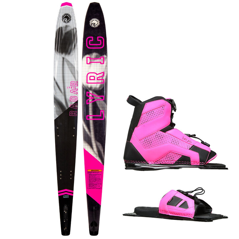 Radar Women's Lyric Graphite Slalom Waterski with Lyric Boot and Adjustable Rear Toe Plate image number 1