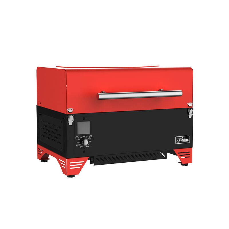Asmoke AS350 Portable Wood Pellet Grill and Smoker, Burgundy Red image number 3