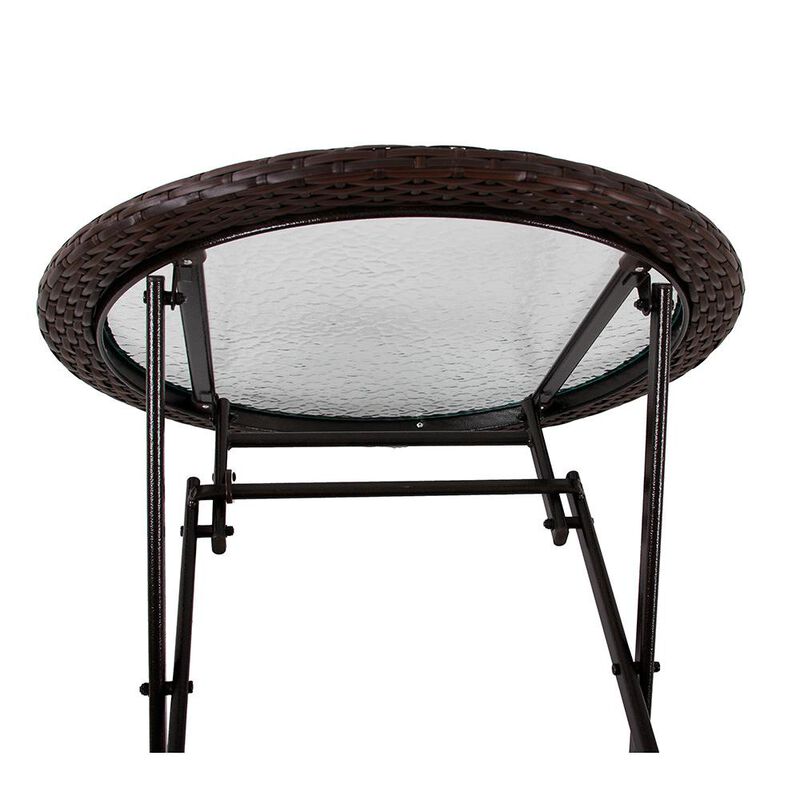 Folding Rattan Table, 26.7" image number 5