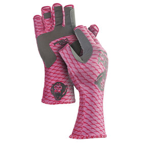Fish Monkey Half-Finger Guide Glove, Pink Scales