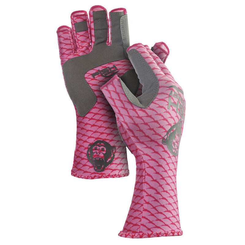 Fish Monkey Half-Finger Guide Glove, Pink Scales image number 1
