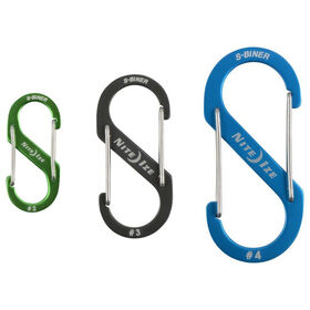 Nite Ize S-Biner Aluminum Dual Carabiner Combo, Assorted, 3-Pack