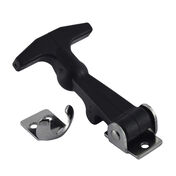 One-Piece Flexible Handle Latch, Rubber/Stainless Steel, Front Mount
