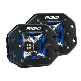 RIGID Radiance Scene Lights - Flush Mount Pair - Black w/Blue LED Backlights