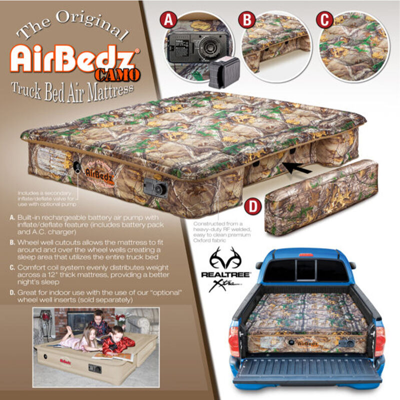 Pittman Outdoors AirBedz Mid Size Truck Bed Air Mattress with Built-In Air Pump, Camo image number 3