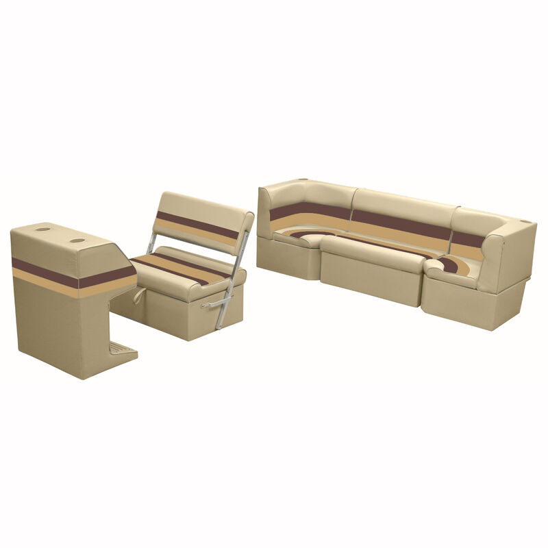 Toonmate Deluxe Pontoon Furniture w/Classic Base(no toe kick)- Rear Cozy Package image number 1