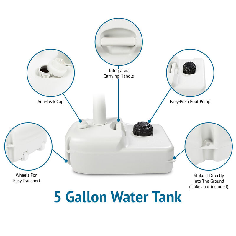 Outdoor 5 Gallon Portable Sink with Foot Pump and Soap Dispenser image number 4