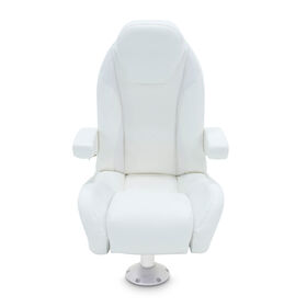 Taylor Made Platinum Series High Back Recliner Pontoon Helm Seat with Flip-Up Bolster