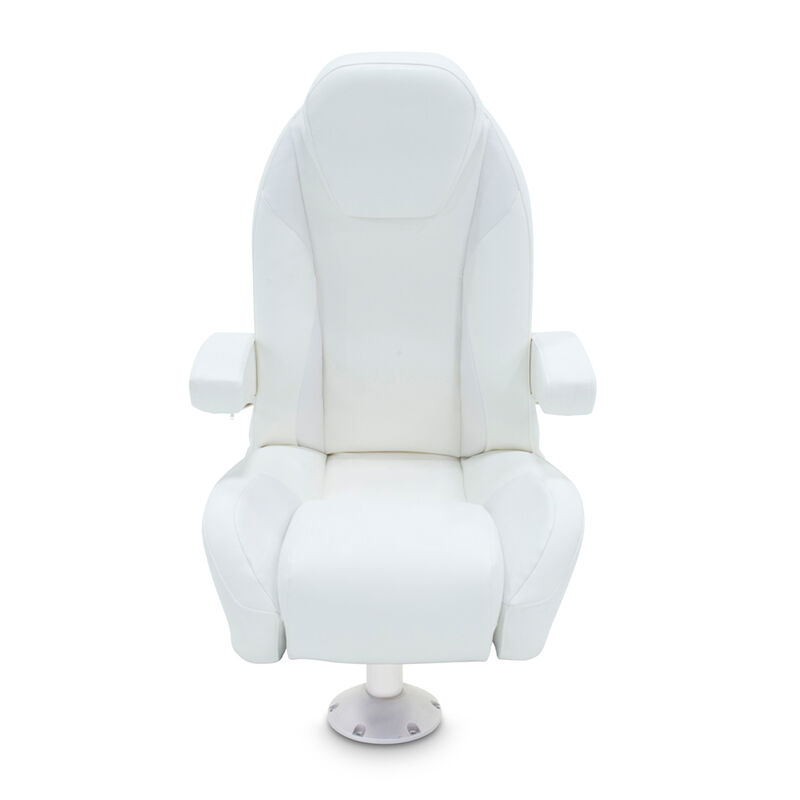 Taylor Made Platinum Series High Back Recliner Pontoon Helm Seat with Flip-Up Bolster image number 1