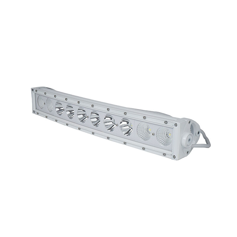 New - 22.5inch Marine Grade Wrap Around White Shell Light Bar with 100-Watt 10  x 10W High Intensity OSRAM LEDs image number 1