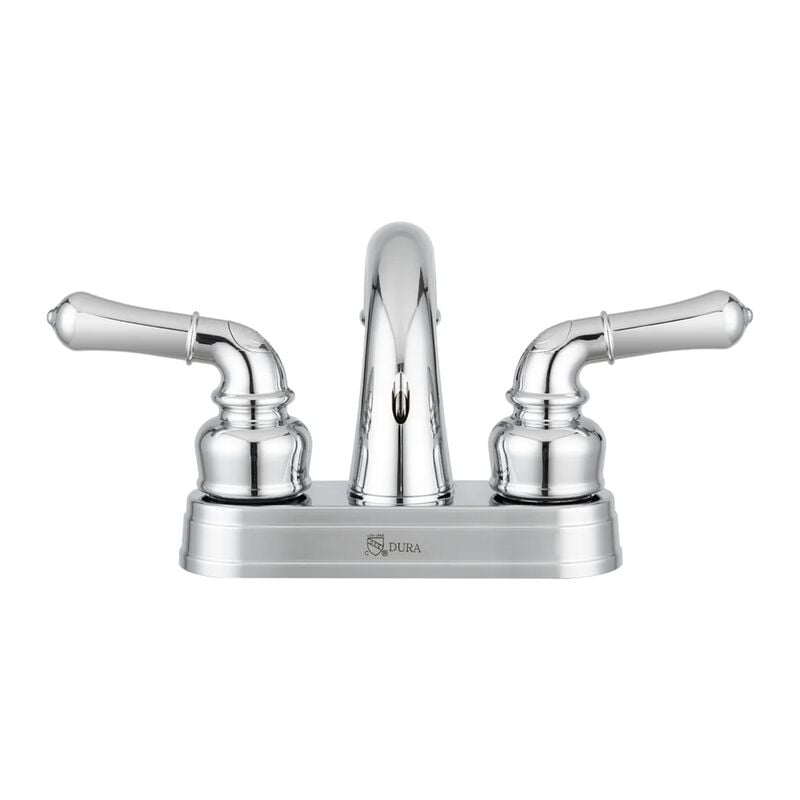 RV FAUCET Dura Faucet Chrome Two-Handle Arc-Spout Lavatory Faucet image number 4