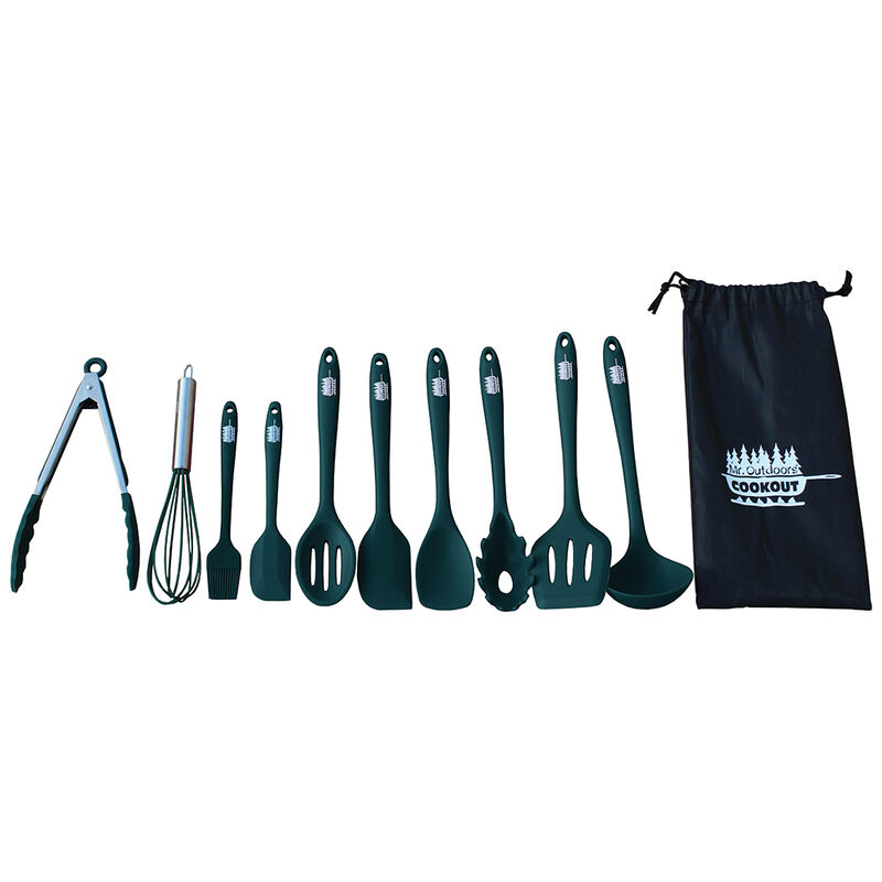 Mr. Outdoors Cookout 10-Piece Silicone-Coated Utensil Set image number 1