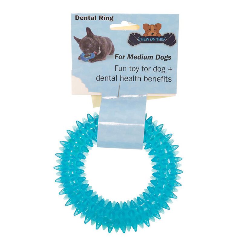 Pet Dental Ring, Medium, Blue image number 1