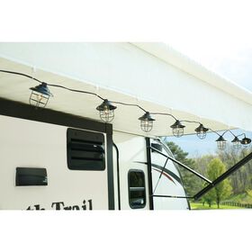 Metal Cage Lights, 10&rsquo;, 10 Bulbs