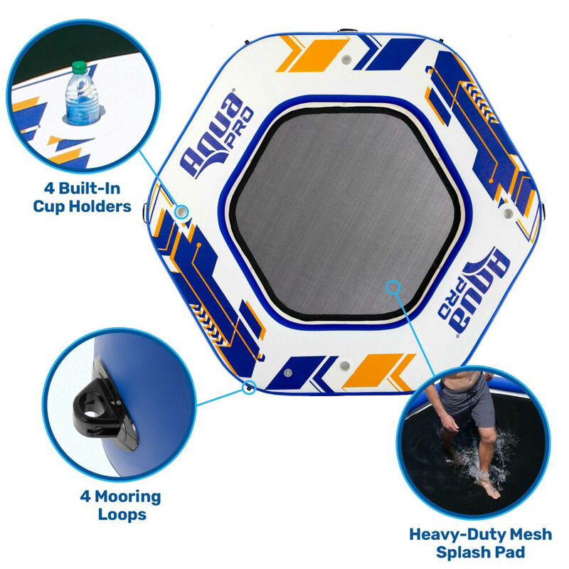 Aqua Leisure 10' Hex Dock Inflatable Island image number 3