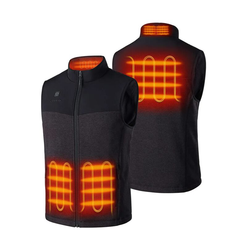 ORORO Augusta Men's Heated Sweater Fleece Vest w/ Battery image number 2