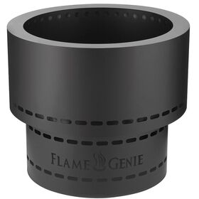 Flame Genie Inferno Wood Pellet Fire Pit with Tote, Black