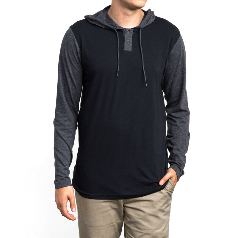 RVCA Men's Pick Up Hooded Knit Long-Sleeve Tee image number 1