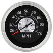 Sierra Black Sterling 3" Speedometer, 70 MPH