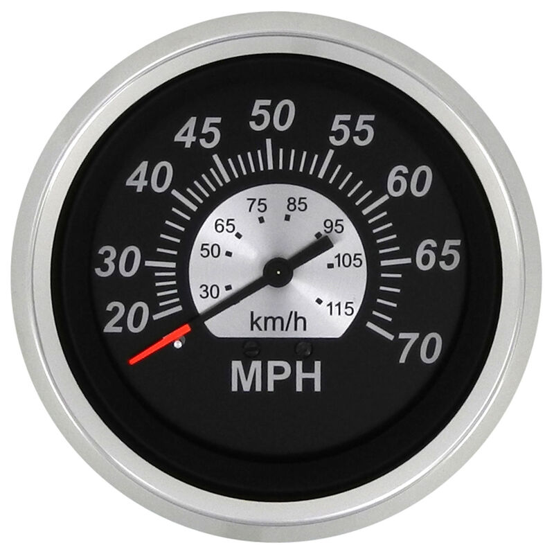Sierra Black Sterling 3" Speedometer, 70 MPH image number 1