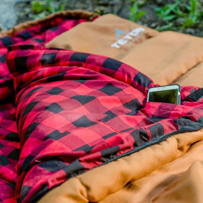 TETON Sports Deer Hunter -35°F Canvas Sleeping Bag, Left Zipper image number 7
