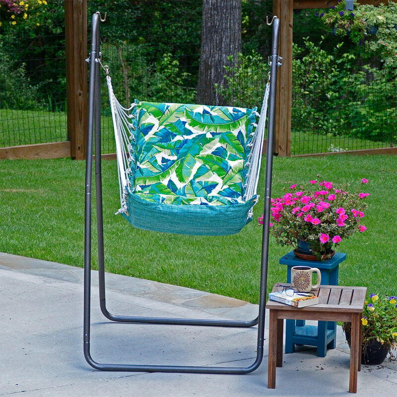Algoma Soft Comfort Cushion Hanging Swing Chair and Stand image number 15