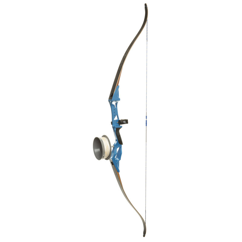 Fin-Finder Bank Runner Bowfishing Recurve Bow Package, Blue, 58, 35-lbs.,  RH