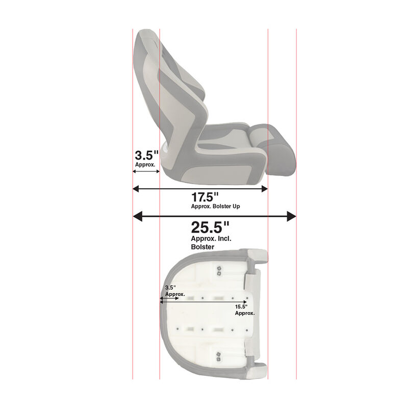 Springfield Deluxe Flip-Up II Sport Seat, Light Gray/Charcoal image number 6