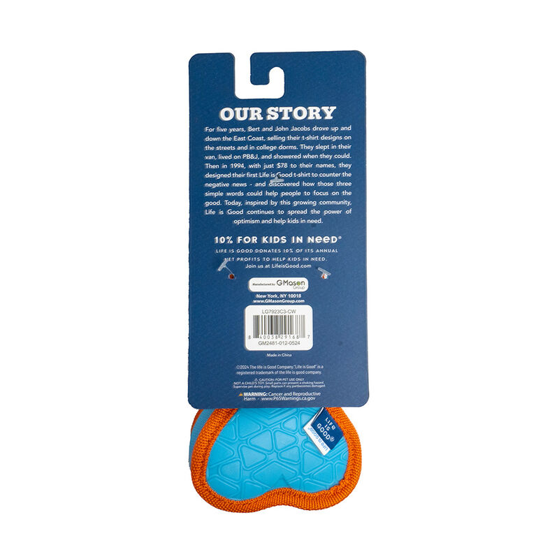 Life is Good Dog Bone Shaped Stuffed Toy with Squeaker image number 2