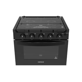 CONTOURE GR-17TCBB 17" 3-Burner Drop-In Gas Range, Black