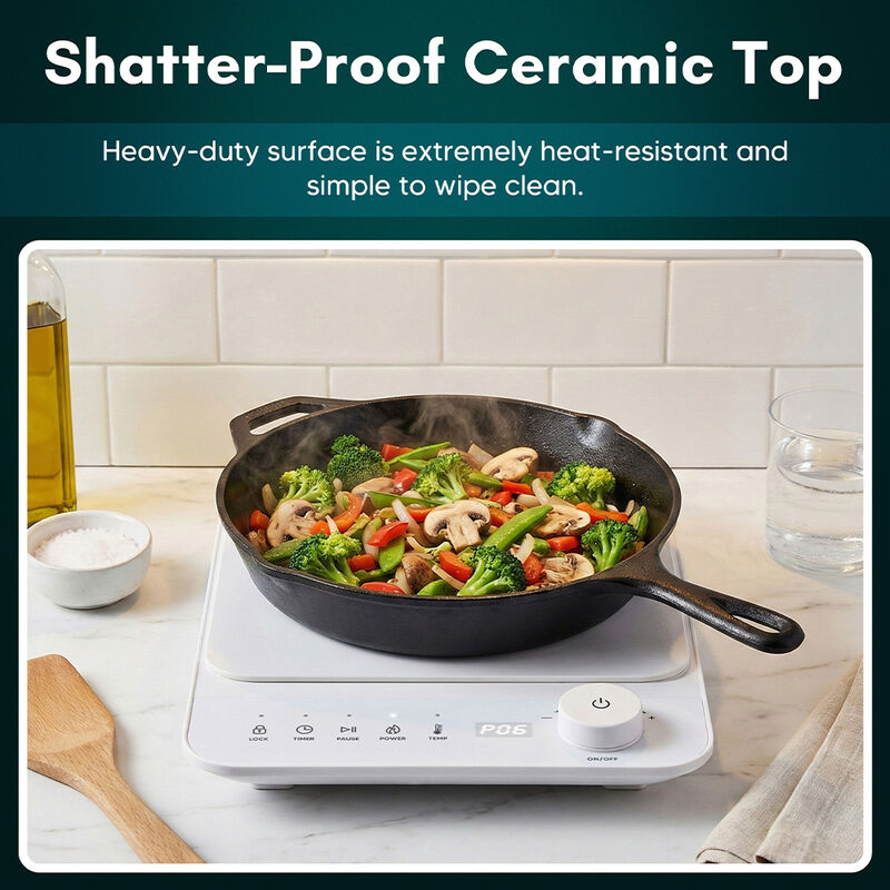 Elite Gourmet SlimStore Induction Cooktop, White image number 5