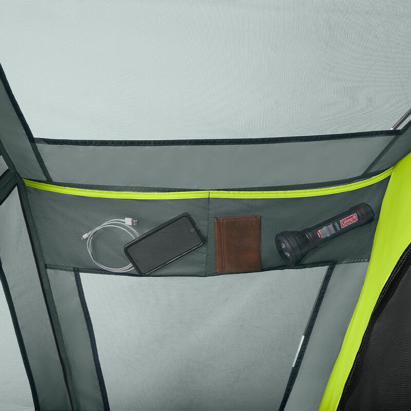 Coleman Skydome 4-Person Camping Tent With Screen Room, Rock Gray image number 6
