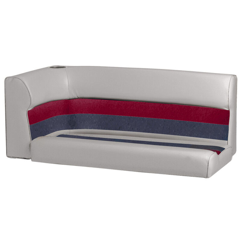 Toonmate Deluxe Pontoon Right-Side Corner Couch Top - Gray/Red/Charcoal image number 1