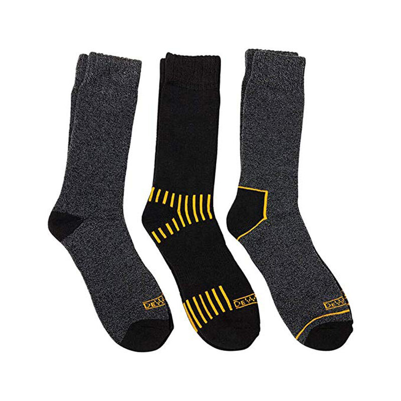 DeWalt Men&rsquo;s Everyday Cotton-Blend Crew Work Socks, 3-Pack image number 2