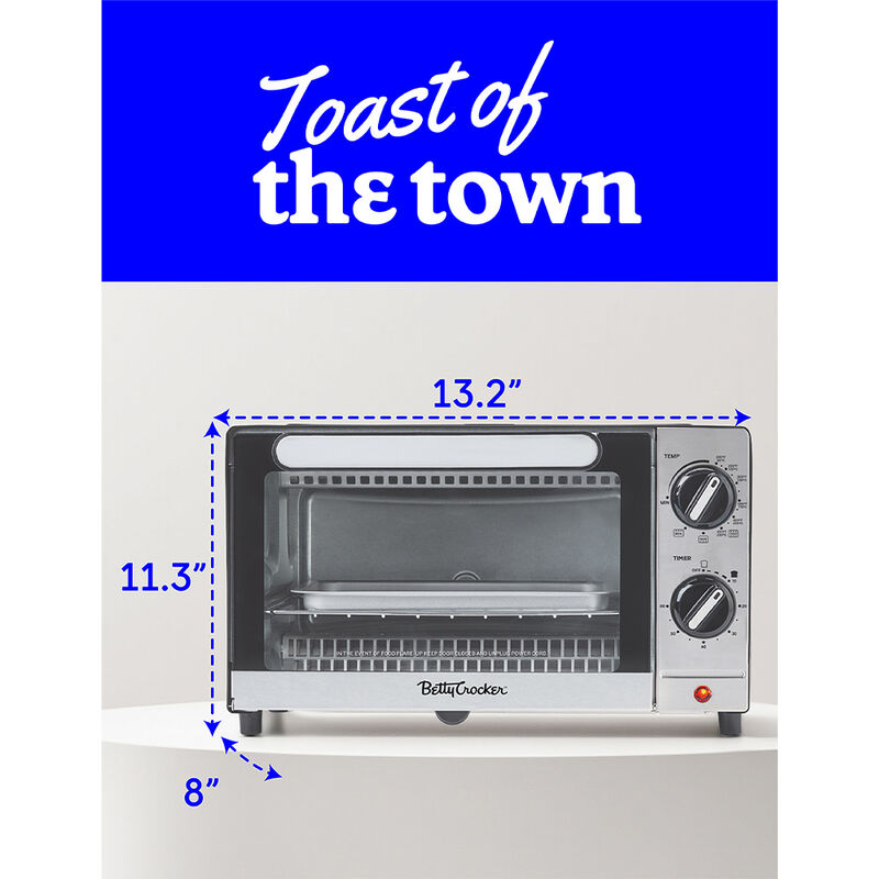 Betty Crocker Mid-Size 9-Liter Toaster Oven image number 8